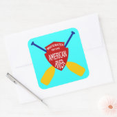 American River Whitewater Rafting Vierkante Sticker (Envelop)
