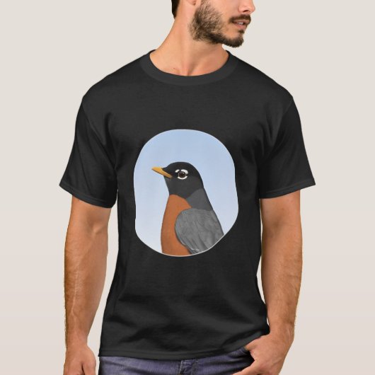 American Robin Backyard Bird Bird Animal Biologist T-shirt (Voorkant)