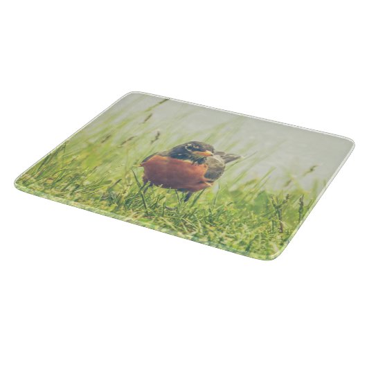 American Robin Bird Green Snijplank (Hoek)