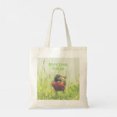 American Robin Bird Natuur Green Tote Bag (Achterkant)