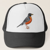 American Robin bird Vector illustratie Trucker Pet (Voorkant)