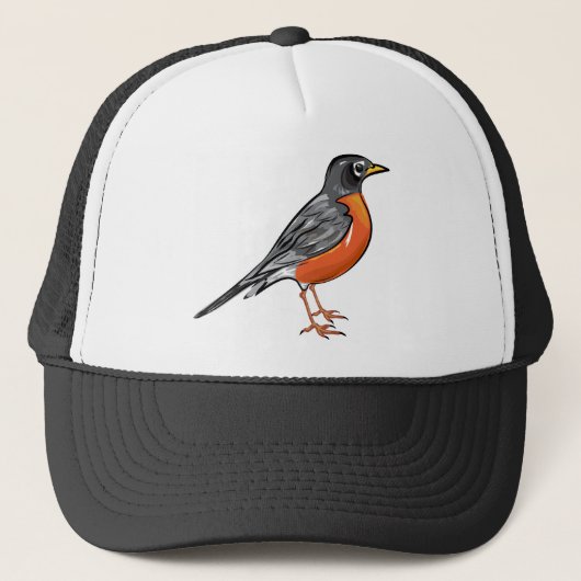 American Robin bird Vector illustratie Trucker Pet (Voorkant)