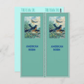 American Robin Bladwijzer Briefkaart (Voorkant / Achterkant)