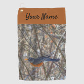 American Robin Golf Towel Golfhanddoek (Voorkant)
