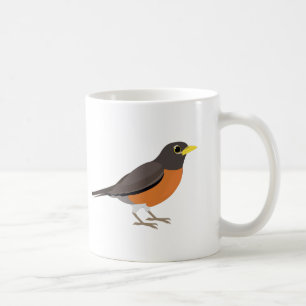 American Robin Illustration Koffiemok
