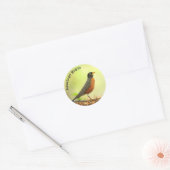 American Robin Photo Ronde Sticker (Envelop)