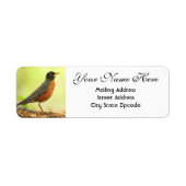 American Robin Return-adres Etiket (Voorkant)