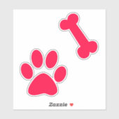 American Roos Paw Print and Bone Sticker (Vel)