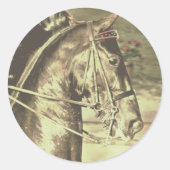 American Saddlebred Faux  Ronde Sticker (Voorkant)