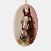 American Saddlebred Horse kerstversiering Keramisch Ornament (Rechts)