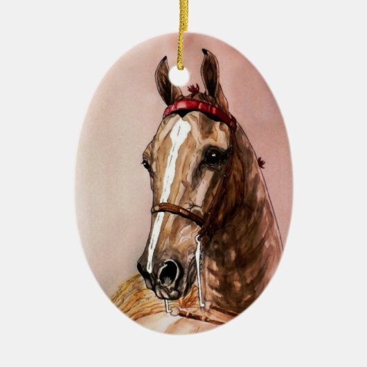American Saddlebred Horse kerstversiering Keramisch Ornament (Voorkant)
