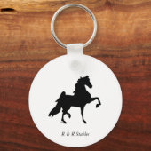 American Saddlebred Horse Key ring Sleutelhanger (Voorkant)