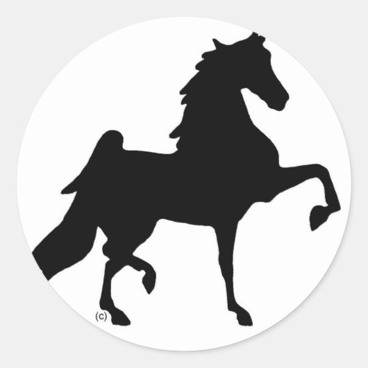 American Saddlebred Horse Ronde Sticker (Voorkant)