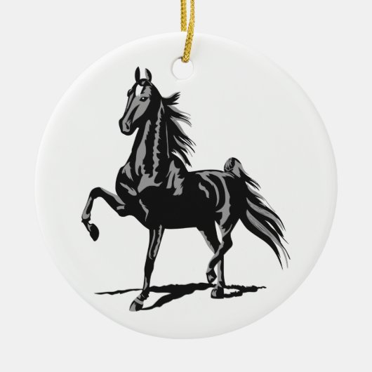 American Saddlebred Keramisch Ornament (Voorkant)