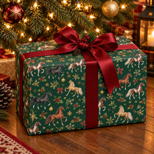 American Saddlebred Paarden Kerst Cadeaupapier