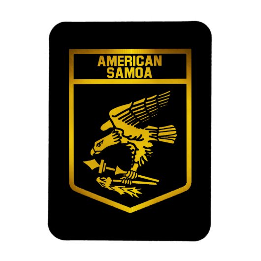 American Samoa Emblem Magneet (Verticaal)