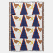 AMERICAN SAMOA FLAG DEKEN (Voorkant Verticaal)