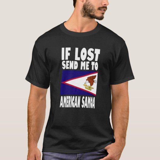 American Samoa Flag Design  If lost send me to Ame T-shirt (Voorkant)