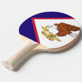 American Samoa Flag Emblem Tafeltennisbatje (Voorkant Gekanteld)