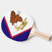 American Samoa Flag Emblem Tafeltennisbatje (Zijkant)