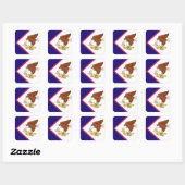 American Samoa Flag Emblem Vierkante Sticker (Vel)