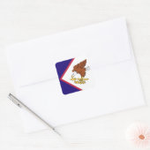 American Samoa Flag Emblem Vierkante Sticker (Envelop)