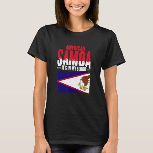 American Samoa In My Blood Samoa Pride Roots Ameri T-shirt (Voorkant)