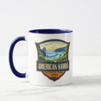 American Samoa National Park Illustratie Retro