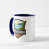 American Samoa National Park Illustratie Retro Mok (Voorkant links)