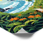 American Samoa National Park Illustratie Retro Poster (Hoek)