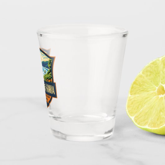 American Samoa National Park Illustratie Retro Shot Glas (Rechts)