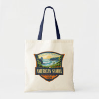 American Samoa National Park Illustratie Retro