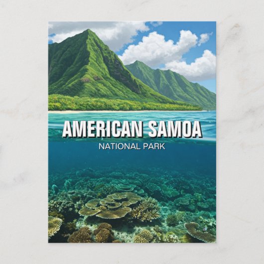 American Samoa National Park Reizen Briefkaart (Voorkant)
