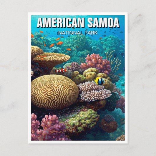 American Samoa National Park Reizen Briefkaart (Voorkant)