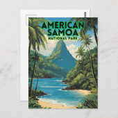 American Samoa National Park Reizen Briefkaart (Voorkant / Achterkant)