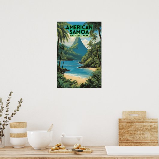 American Samoa National Park Reizen Poster (Keuken)