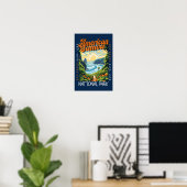 American Samoa National Park Retro Vervuild Poster (Thuiskantoor)