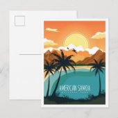 American Samoa National Park Travel Illustration Briefkaart (Voorkant / Achterkant)