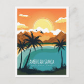 American Samoa National Park Travel Illustration Briefkaart (Voorkant)