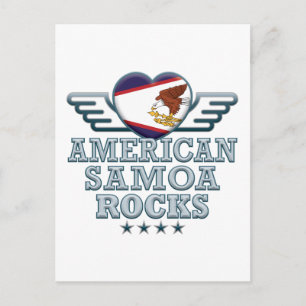 American Samoa Rocks v2 Briefkaart
