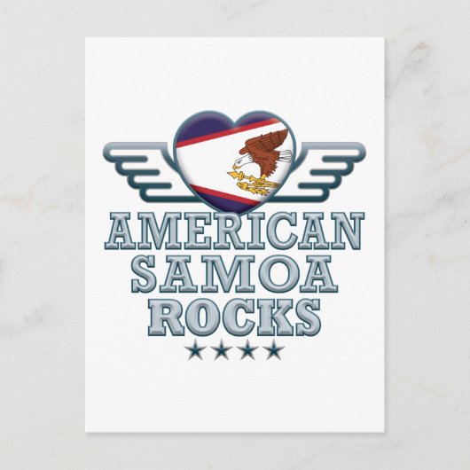 American Samoa Rocks v2 Briefkaart (Voorkant)