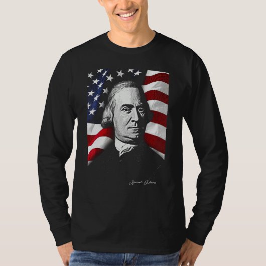 American samuel adams Eyes Flag Country T-shirt (Voorkant)