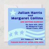 American Save the Date Wedding Announounding Kaart (Achterkant)