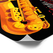 American Saxophone Player Saxophonist Jazz Band Me Poster (Hoek)