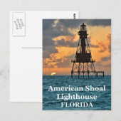 American Shoal Lighthouse, Briefkaart van Florida (Voorkant / Achterkant)