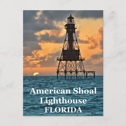 American Shoal Lighthouse, Briefkaart van Florida (Voorkant)