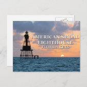 American Shoal Lighthouse, Briefkaart van Florida (Voorkant / Achterkant)