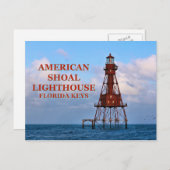American Shoal Lighthouse, Briefkaart van Florida (Voorkant / Achterkant)