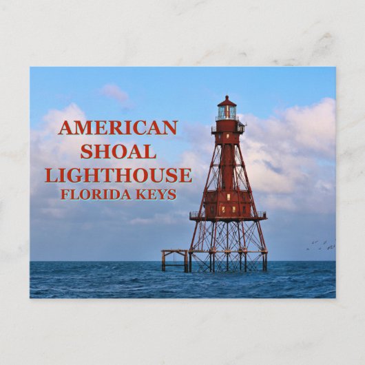 American Shoal Lighthouse, Briefkaart van Florida (Voorkant)