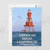 American Shoal Lighthouse, Briefkaart van Florida (Voorkant / Achterkant)